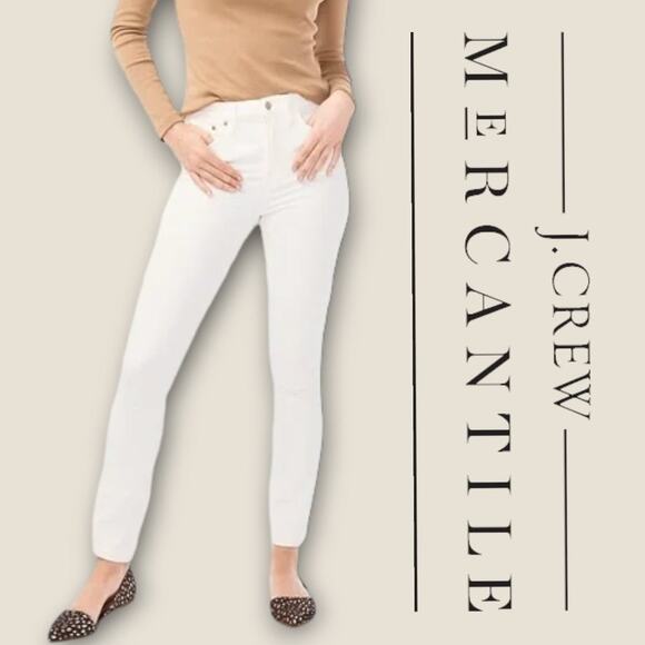 J. Crew Denim - J Crew Mercantile 10” Highest Rise Skinny Jeans Denim Frost Wash Women’s Sz 27